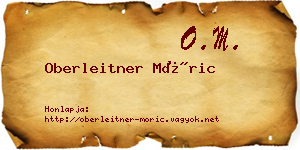 Oberleitner Móric névjegykártya